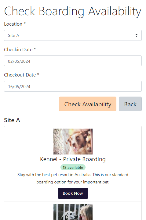 Customer Portal for Pets