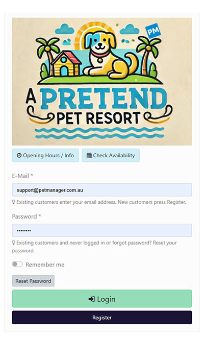 Customer Portal for Pet Businesses