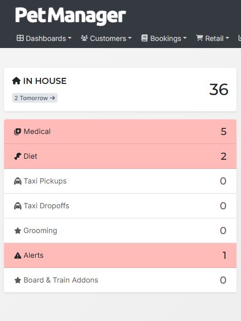 Dashboard Tiles - Pet Software