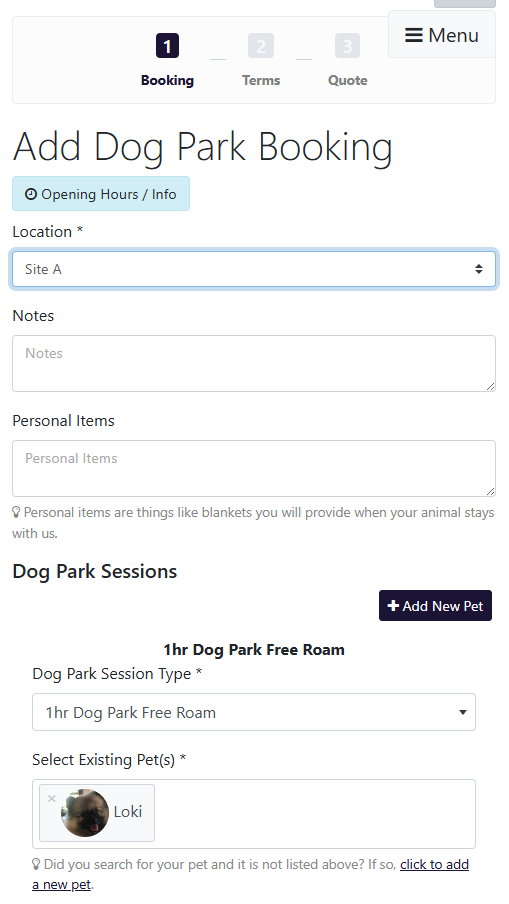 Dogpark Software Customer Portal