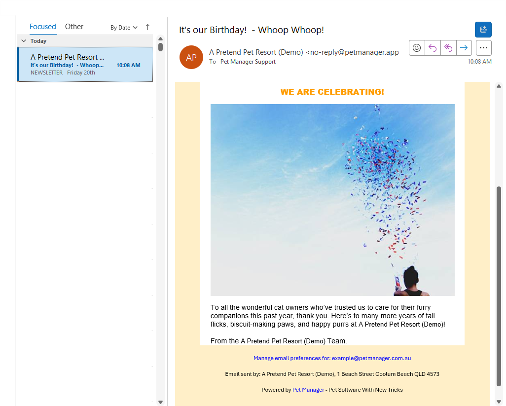 example email