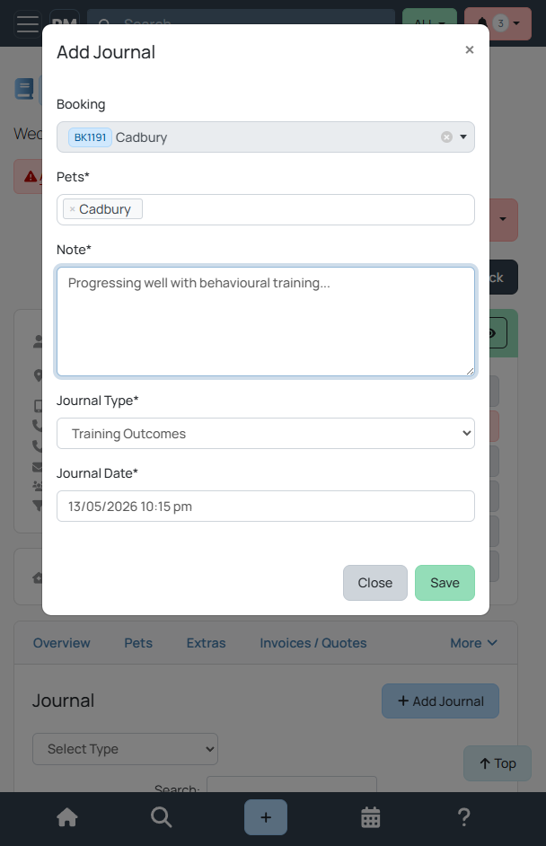 Training Journal